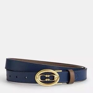 ❥𝐂𝐎𝐀𝐂𝐇: Buckle Cut-To-Size Belt - Navy